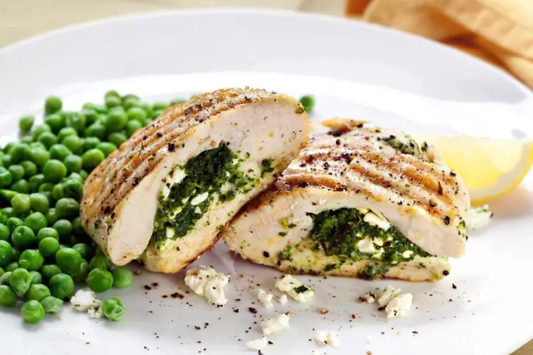 Cheesy Spinach Stuffed Chicken Breasts recipe